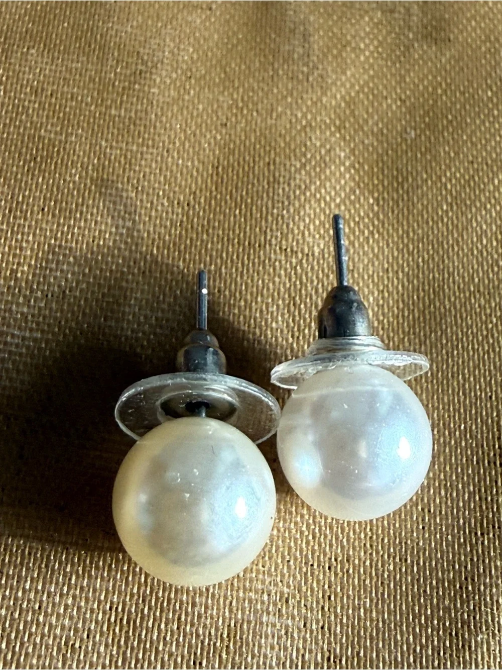 Classic Cream Pearl Stud Earrings - Timeless Women’s Jewelry